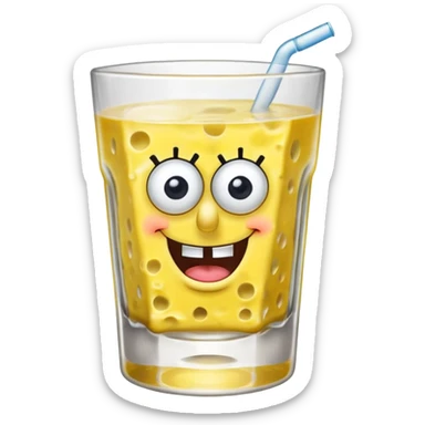 SpongeBob drinking alcohol  sticker