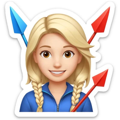 un emoji de una chica en una reunión con unas flechas que indiquen duplicar la velocidad sticker