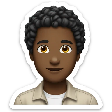 heartfelt connection with black hair sticker