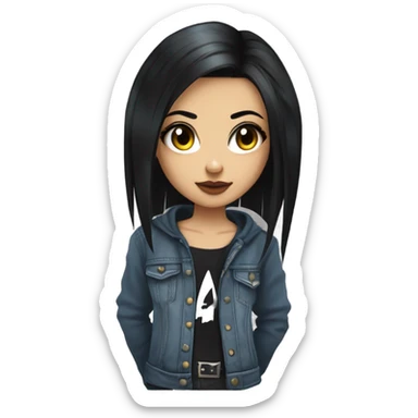 Emo girl  sticker