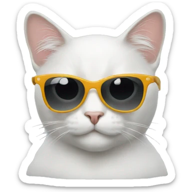 Cat with sunglasses sticker