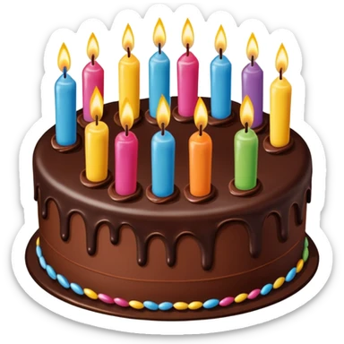 birthday cake celebrating thirty years  sticker