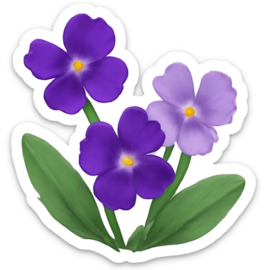 Tres flores violetas  sticker