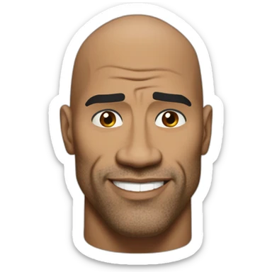 Dwain the rock Johnson with his eyebrow raised famous meme sticker
