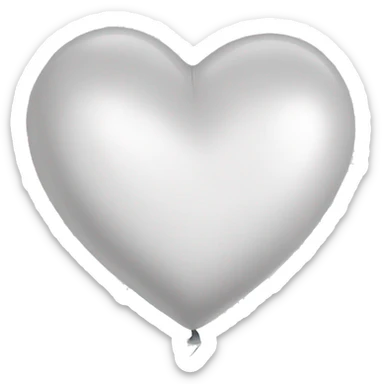 White heart shaped balloons sticker