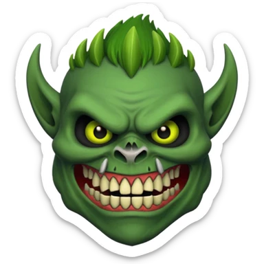 Skull face troll sticker