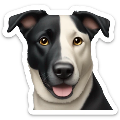 black lab and blue heeler mix dog  sticker