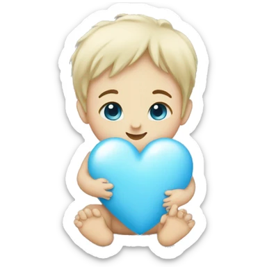  Baby Blue Heart  sticker