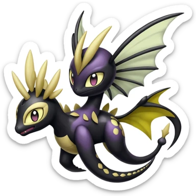 Meloetta-Giratina-Noibat-Pokémon-Fakémon-fusion-hybrid-creature sticker