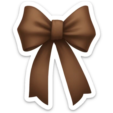 Brown bow sticker