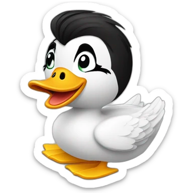 duck as elvis presley sticker