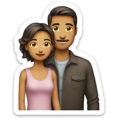 mujer hombre niño familia sticker