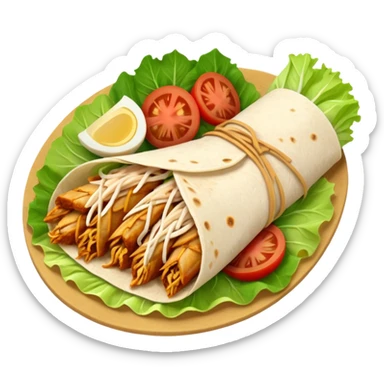 honey adobo chicken wrap from just salad sticker
