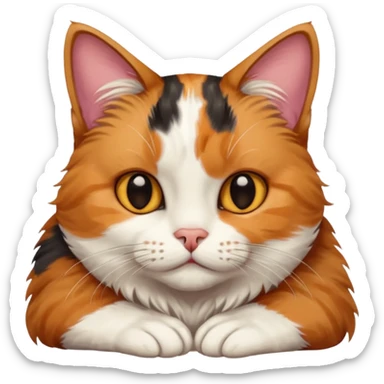 Cat rest chin on hand sticker