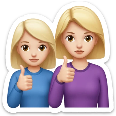 

a girl with a thumb ups and one with thumbs odwnv



 sticker