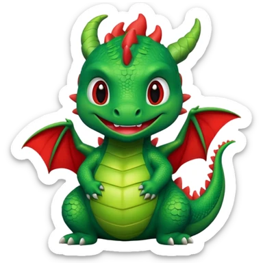 Cute cartoon dragon with the word fuck on it sticker