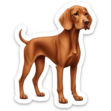 Grown Vizsla dog. Standing.  sticker