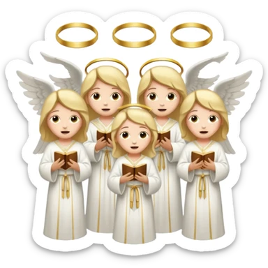 singing choir angel sticker