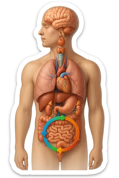 quadro ormonale e metabolico in 3d sticker