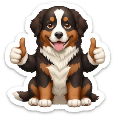bernese mountain dog giving a thumbs up sticker