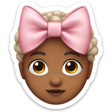 Baby pink bow sticker