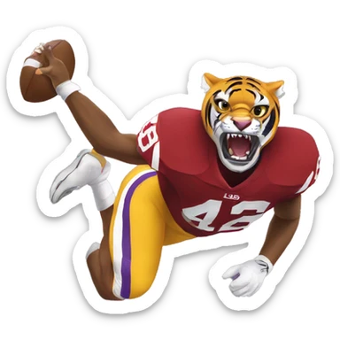 LSU Tiger beating Alabama crimson tide sticker