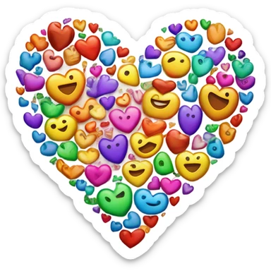 corazón con moños sticker