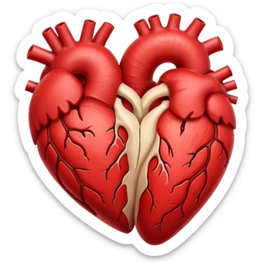 Split this emoji in half: 🫀 sticker