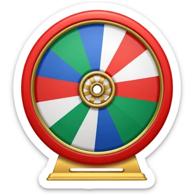 Drapeau bande bleu en haut bande verte en bas et roue rouge au milieu sticker