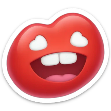 Blob heart sticker