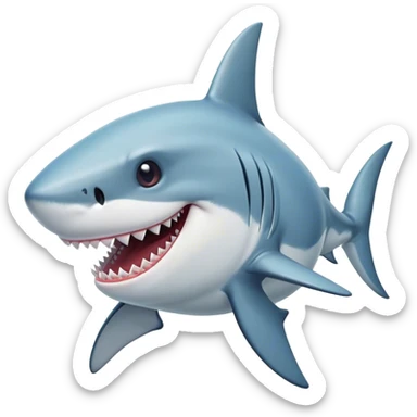 smile shark banshee sticker