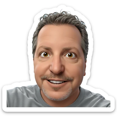 smiling male portrait close up sticker