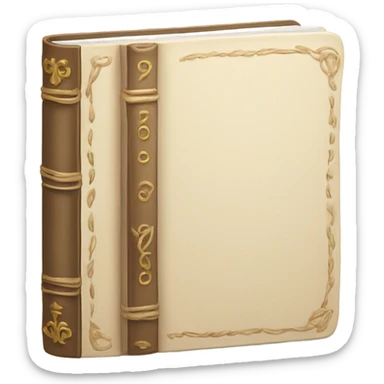 luxury beige book sticker