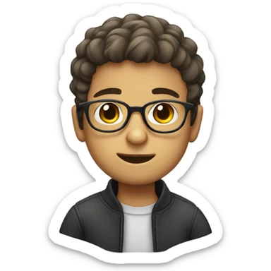 Cute Boy with glasses sticker