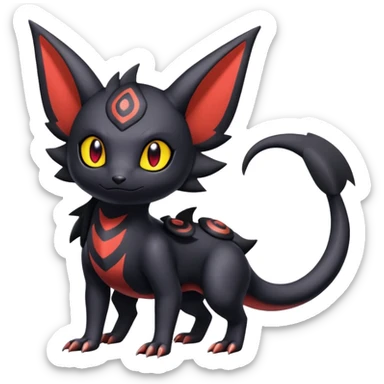 Salandit-Umbreon-Noibat-Litten-Hybrid (Full body) sticker