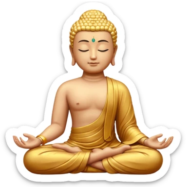 Buddha makes a namaste  sticker