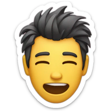 Night fever crying laugh sticker