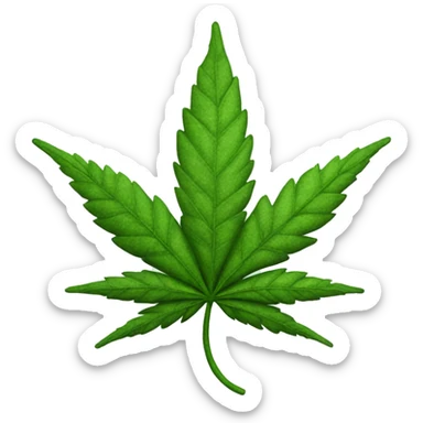 Trippy weed leaf sticker