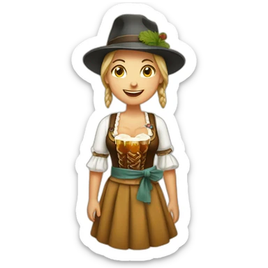 oktoberfest woman sticker