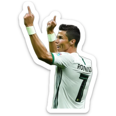 Cristiano Ronaldo scoring his goal sticker
