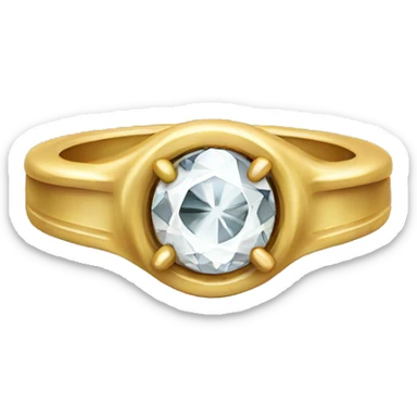 the ring with a diamond  sticker