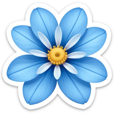 Flor azul sticker