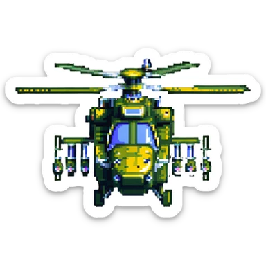 military helicopter Apache sticker