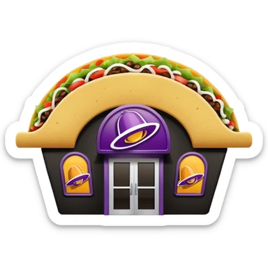 taco bell restaurant  sticker