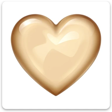 beige quartz heart  sticker