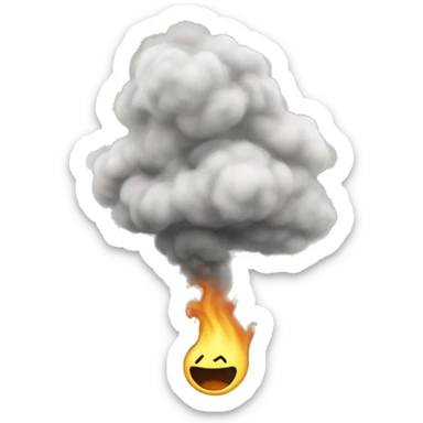 Viento o humo, un símbolo de remolino (representando el sahumerio)  sticker