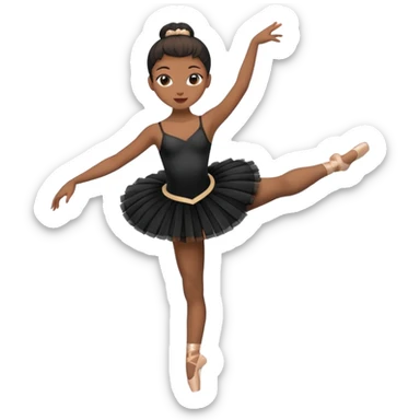 full body balet with black tutu sticker