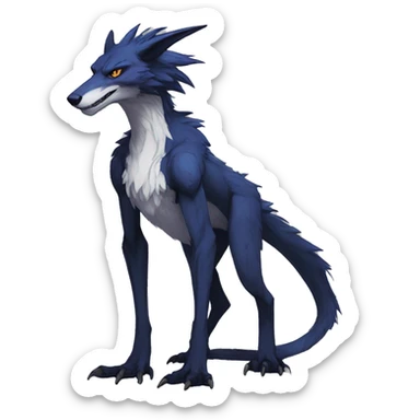 Cool Edgy Modern Vernid-Sergal species by LiLaiRa full body sticker