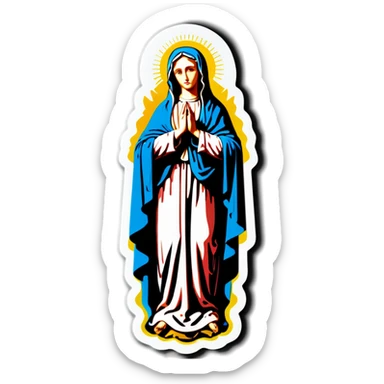 Virgin Mary prayer candle  sticker