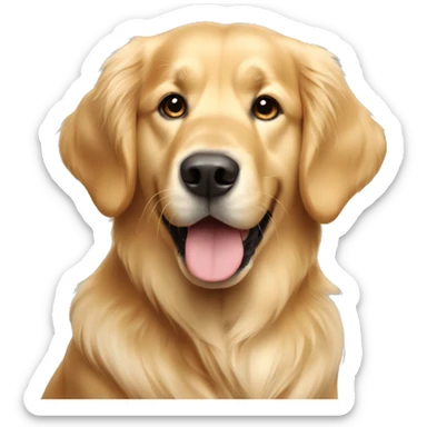 Light coat golden retriever  sticker